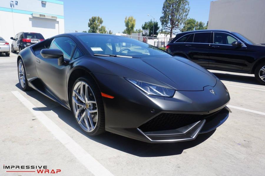 Lamborghini Huracan LP610-4  in Satin Black by Impressive Wrap '2017